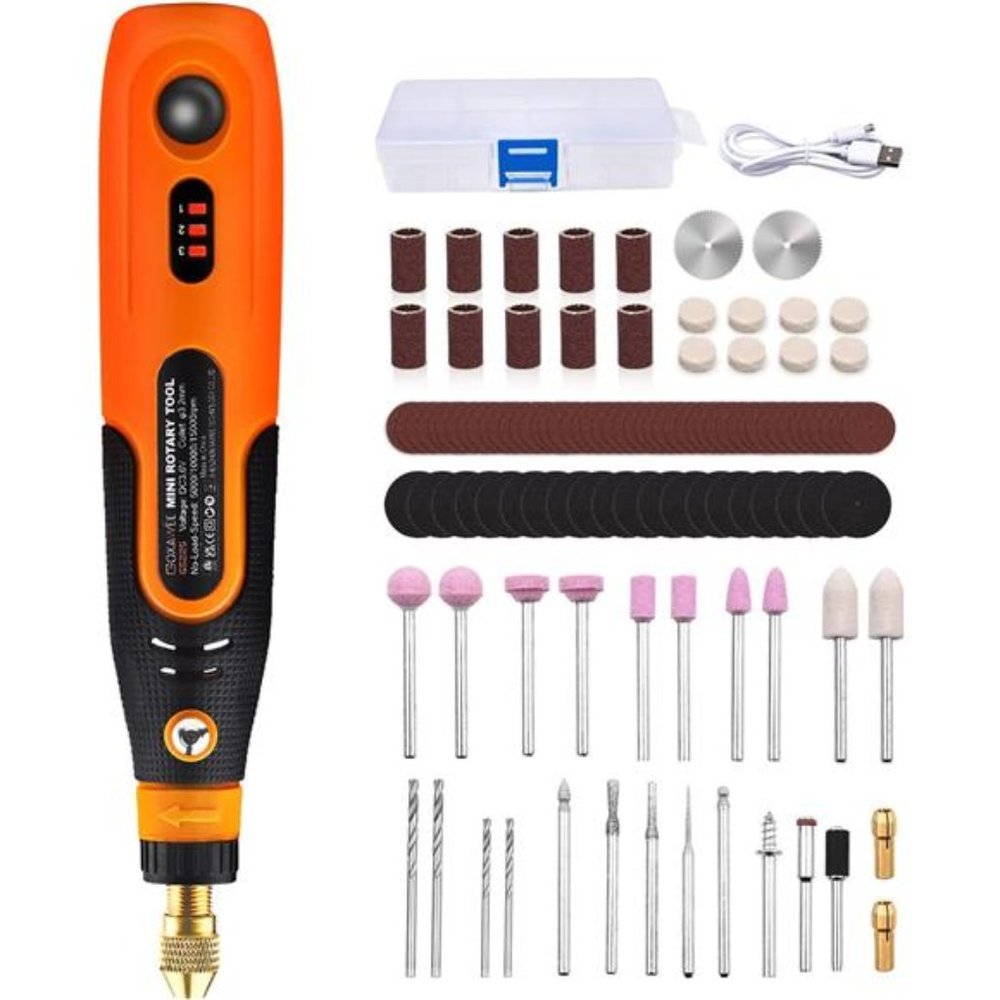 Mini Cordless Rotary Tool with 105pcs Accessories,3 Rotation Speed USB &Charging